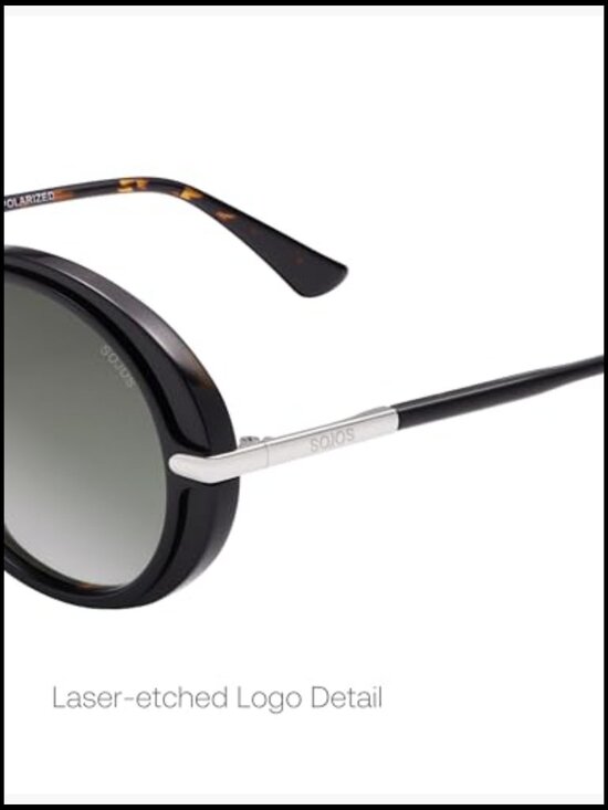 Oversized Round Polarized Acetate Frame Retro Vintage Sunglasses main image 7